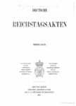 Deutsche Reichstagsakten – 1. Band – Jahrgang 1867