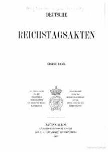 Deutsche Reichstagsakten – 1. Band – Jahrgang 1867