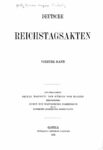 Deutsche Reichstagsakten – 4. Band – Jahrgang 1882