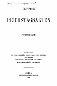 Deutsche Reichstagsakten – 5. Band – Jahrgang 1885