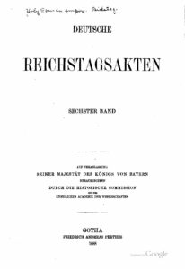 Deutsche Reichstagsakten – 6. Band – Jahrgang 1888
