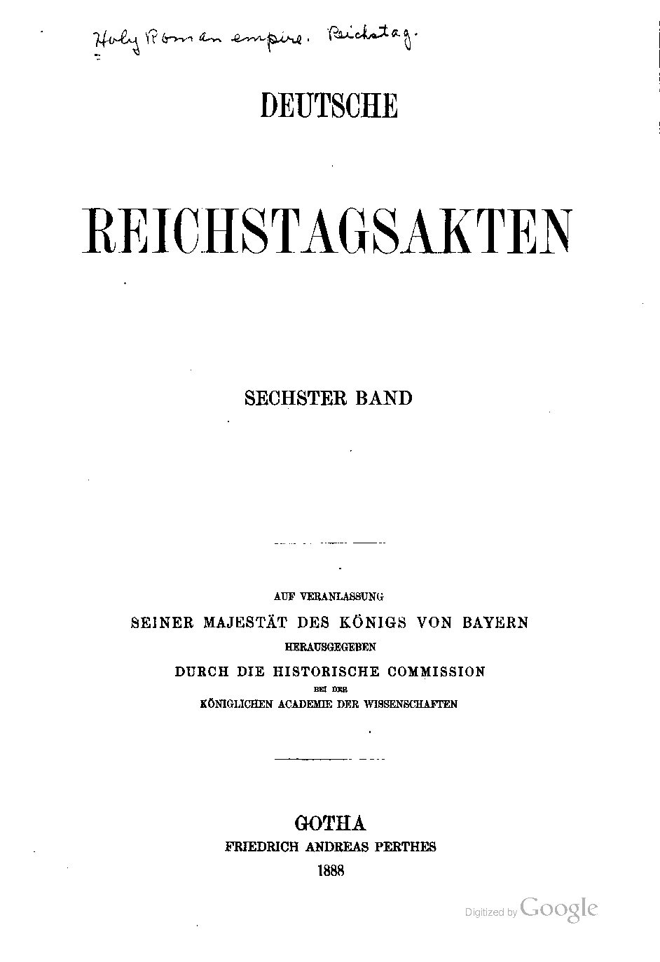 6. Band - Jahrgang 1888
