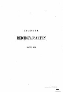 Deutsche Reichstagsakten – 7. Band – Jahrgang 1878