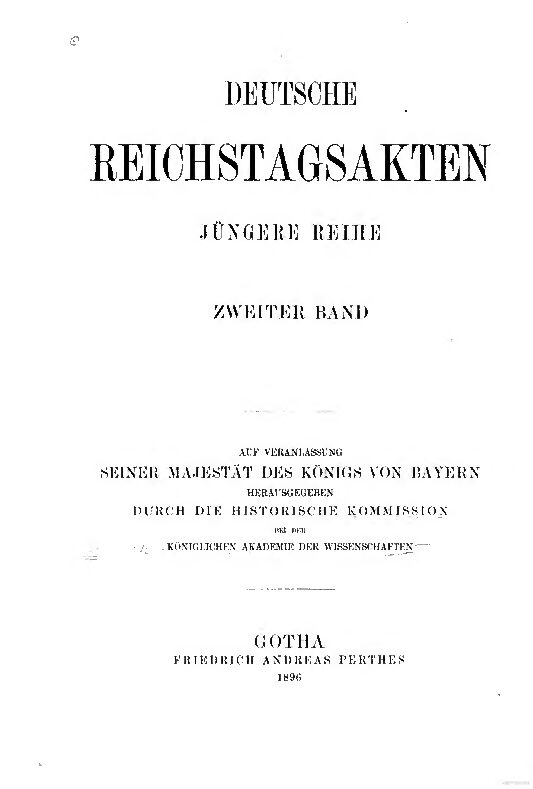 jüngere Reihe 2. Band - Jahrgang 1896