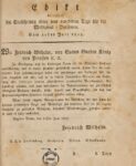 Die Einführung einer neu revidirten Taxe für die Medizinal-Personen vom 21.Juni 1815