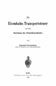 Die Eisenbahn Transportsteuer und ihre Stellung im Staatshaushalte – Jahrgang 1897