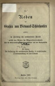 Die Reden des Grafen von Bismarck-Schönhausen gehalten im Reichstag des Norddeutschen Bundes – Jahrgang 1867