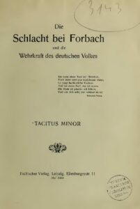Die Schlacht bei Forbach und die Wehrkraft des Deutschen Volkes – Jahrgang 1904