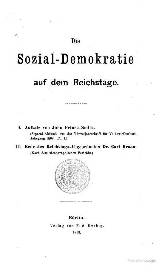 Die Sozial-Demokratie auf dem Reichstage