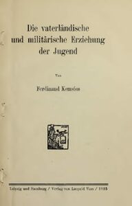Die Vaterländische und militärische Erziehung der Jugend – Jahrgang 1915