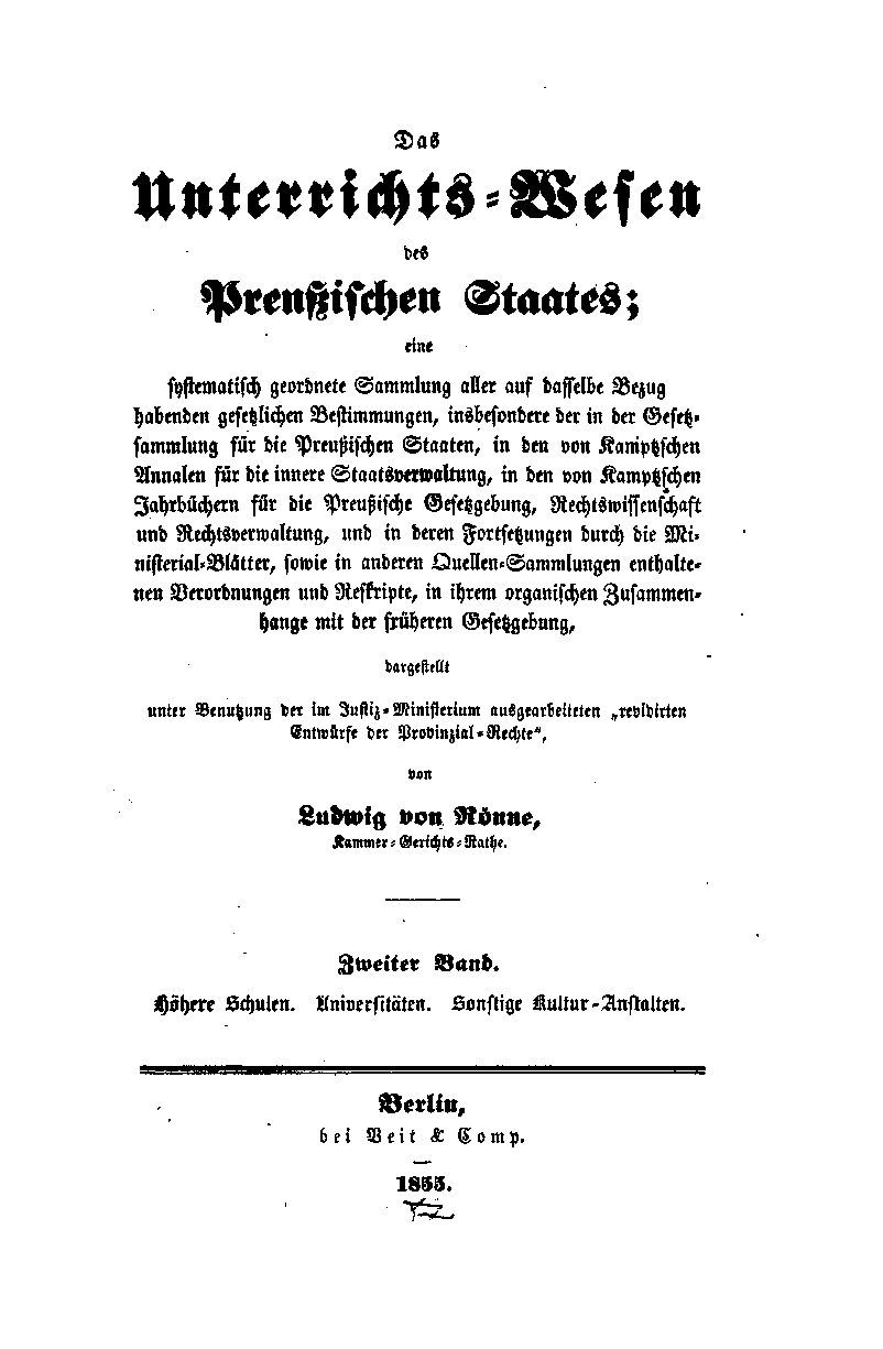 Zweiter Band - Höhere Schulen, Universitäten & sonstige Kulturanstalten