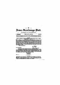 Dienst- Instr- Gendarmen- Armee- Verordnungs- Blatt – Jahrgang 1867