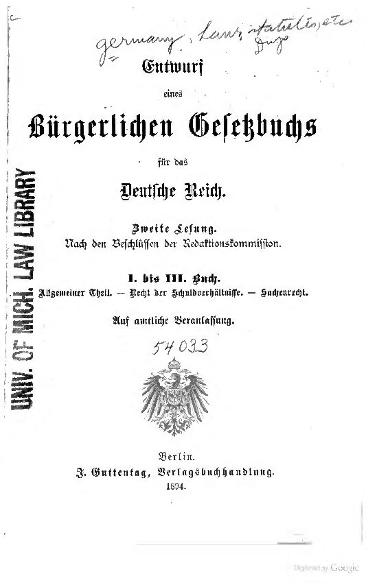 1. bis 3. Buch - Jahrgang 1894