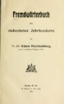 Fremdwörterbuch des siebzehnten Jahrhunderts – Jahrgang 1904