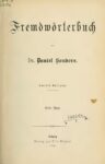 Fremdwörterbuch von Dr. Daniel Sanders – Band 1 – Jahrgang 1891