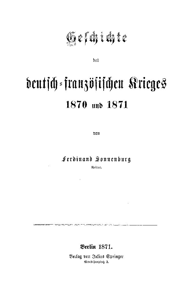 Geschichte des deutsch-französischen Krieges 1870 und 1871