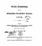 Gesetz-Sammlung für die Königlichen Preußischen Staaten – Jahrgang 1850