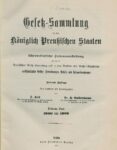 Gesetz-Sammlung für die Königlichen Preußischen Staaten – 1900-1906 – Jahrgang 1907
