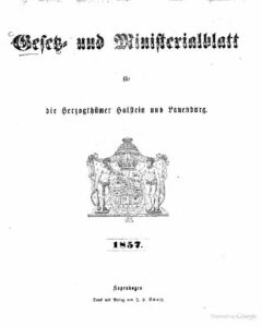 Gesetz- und Ministerialblatt für die Herzogthümer Holstein und Lauenburg