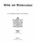 Gesetz- und Ministerialblatt für die Herzogthümer Holstein und Lauenburg – Jahrgang 1861