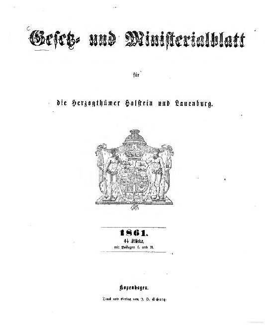 Gesetz- und Ministerialblatt für die Herzogthümer Holstein und Lauenburg