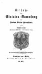 Gesetz- und Statuten-Sammlung der freien Stadt Frankfurt – 12. Band Januar 1854 bis 2. October 1856