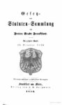 Gesetz- und Statuten-Sammlung der freien Stadt Frankfurt – 13. Band 28. Oktober 1856