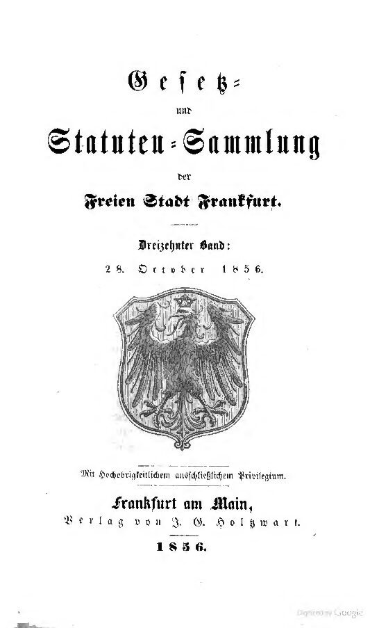 13. Band 28. Oktober 1856