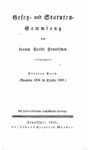 Gesetz- und Statuten-Sammlung der freien Stadt Frankfurt – 4. Band December 1824 bis October 1831