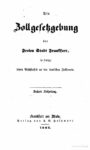 Gesetz- und Statuten-Sammlung der freien Stadt Frankfurt – 6. Band Die gesammte Zollgesetzgebung – 6. Abtheilung – Jahrgang 1863