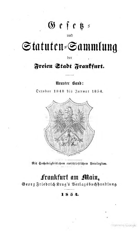9. Band Oktober 1848 bis Januar 1854