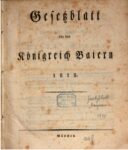 Gesetzblatt für das Königreich Bayern – Jahrgang 1818