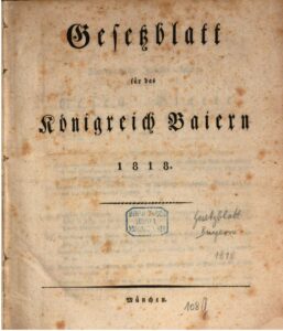 Gesetzblatt für das Königreich Bayern