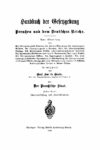 Handbuch der Gesetzgebung in Preussen und dem Deutschen Reiche 4 – Jahrgang 1903