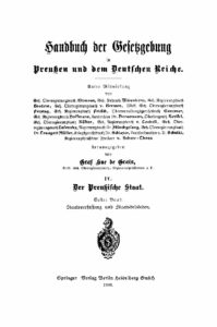 Handbuch der Gesetzgebung in Preussen und dem Deutschen Reiche 4
