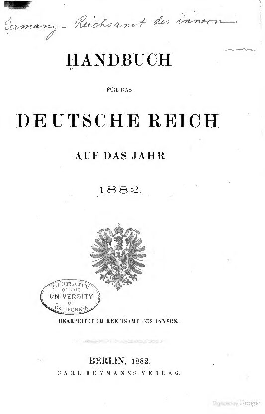 Handbuch für das deutsche Reich