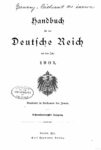 Handbuch für das deutsche Reich – Jahrgang 1901