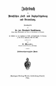 Jahrbuch der Preußischen Forst und Jagdgesetzgebung und Verwaltung 27.Band - 1895