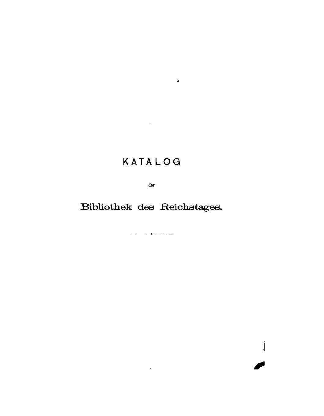 Katalog der Bibliothek des Reichstages - 3. Band - 1896