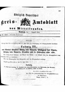 Königliches Bayerisches Kreis-Amtsblatt - 08.1914