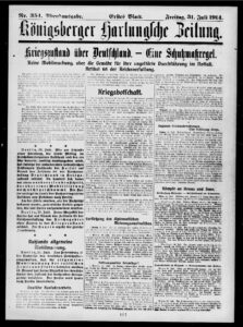 Königsberger Zeitung Nr. 354 - 31.07.1914 - Abendausgabe
