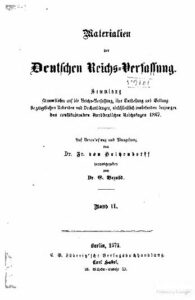Materialien der Deutschen Reichs-Verfassung Band 2 - 1873