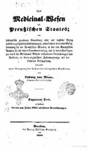 Medicinal-Wesen des preußischen Staates - Supplement Band - enthaltend die bis zum Jahre 1852 erlassenen Verordnungen
