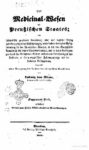 Medicinal-Wesen des preußischen Staates – Supplement Band – enthaltend die bis zum Jahre 1852 erlassenen Verordnungen