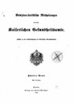 Medizinal-statistische Mittheilung aus dem Kaiserlichen Gesundheitsamte 5. Band – 1899