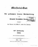 Ministerial-Blatt für die gesammte innere Verwaltung in den Königlich Preußischen Staaten 21. Jahrgang – 1860