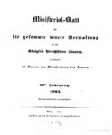 Ministerial-Blatt für die gesammte innere Verwaltung in den Königlich Preußischen Staaten 22. Jahrgang – 1861