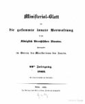 Ministerial-Blatt für die gesammte innere Verwaltung in den Königlich Preußischen Staaten 23. Jahrgang – 1862