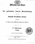Ministerial-Blatt für die gesammte innere Verwaltung in den Königlich Preußischen Staaten 8. Jahrgang – 1847