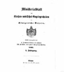 Ministerialblatt für Kirchen- und Schul-Angelegenheiten im Königreiche Bayern – 1865 – I.Jahrgang